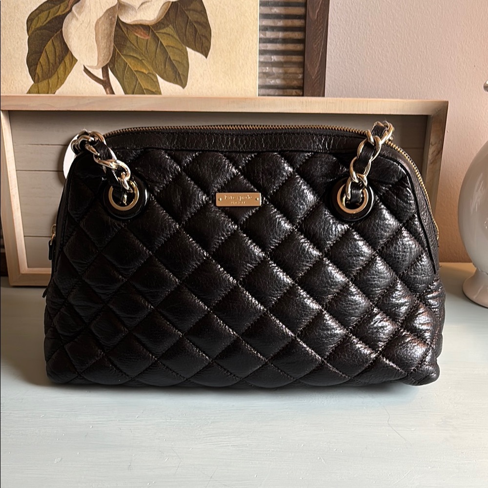 Black Quilted Georgina  Kate spade  Leather Bag